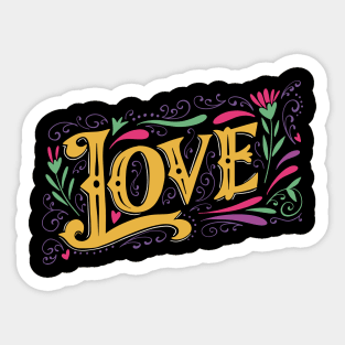 Love- valentines day-big lettering Sticker